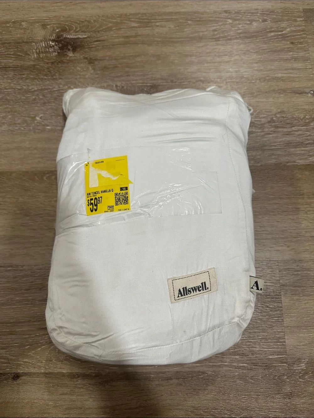 Allswell full tencel vanilla sheet/fitted sheet/2 pillow case set